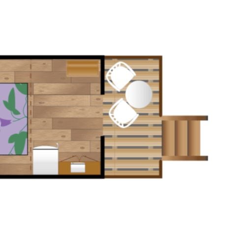 TIENDA DE LONA Y MADERA 2 personas - Albergue BELTXU 2 personas