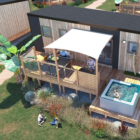 MOBILHOME 8 personas - LUXURY LOKIZ (con SPA y ropa de cama incluida)