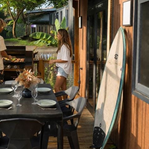 Stacaravan 6 personen - Stacaravan LUXE JARA met spa 6 personen