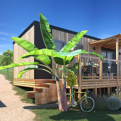 MOBILHOME 6 personas - JARA DE LUJO (con SPA y ropa de cama incluida)