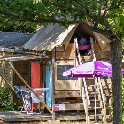 Canvas and wooden tent 2 persons - Lodge LAINA CONFORT 2 persons