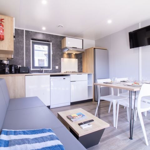 Stacaravan 4 personen - Mobile-Home PREMIUM MONDARRAIN 4 slaapplaatsen