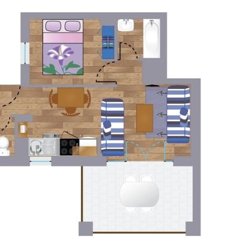 APPARTEMENT 3 personen - Flat BOUNTY 2-3 personen