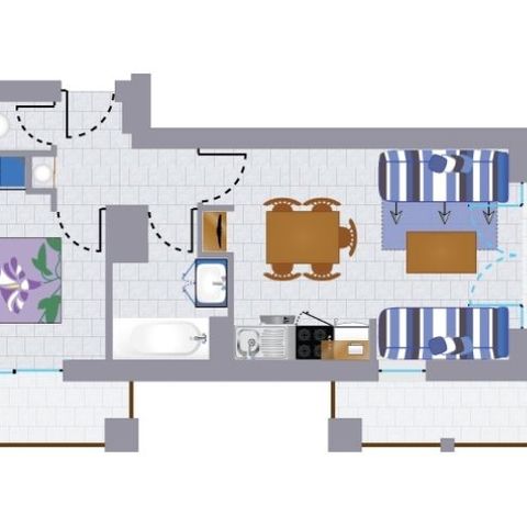 Wohnung 5 personen - Wohnung ALIZE 2-5 Personen