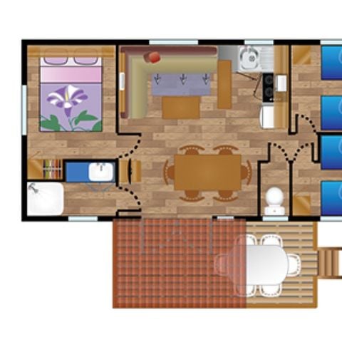 MOBILHOME 6 personas - Mobile-Home CONFORT BAIGURA 6 plazas