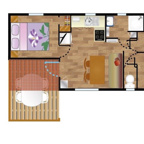 MOBILHOME 6 personas - Mobile-Home CONFORT BAIGURA 6 plazas