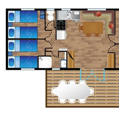 MOBILHOME 8 personas - Casa móvil LARRUN**** 8 plazas