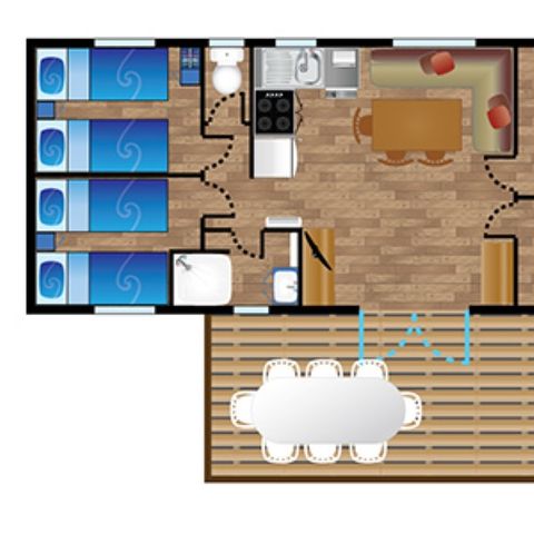 MOBILHOME 8 personas - Casa móvil LARRUN**** 8 plazas