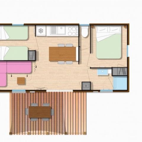 MOBILHOME 6 personas - Mobil-Home PRIVILEGIO MENDIKOA 4-6 personas