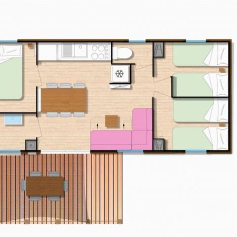 MOBILHOME 6 personas - Mobile-Home PRIVILEGIO SARIMENDI 6-7 personas