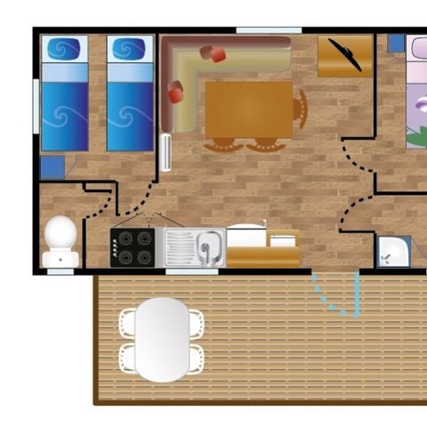 MOBILE HOME 4 people - Mobile-Home IBARDIN*** sleeps 4