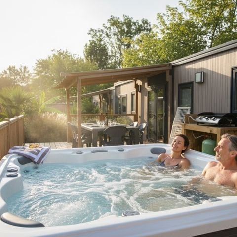 BUNGALOW 4 personnes - Mobile-home LUXE ANDIA avec spa 4 personnes