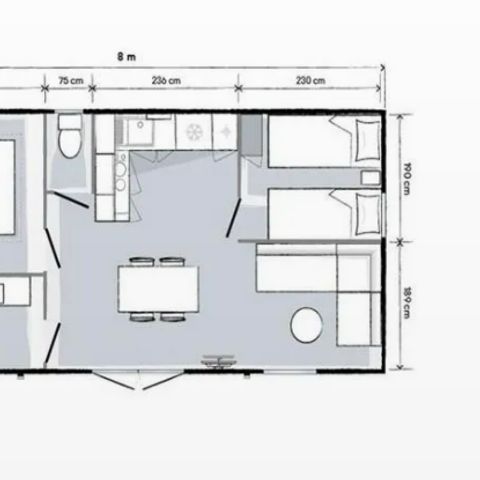 Stacaravan 4 personen - Ciela Confort - 2 slaapkamers