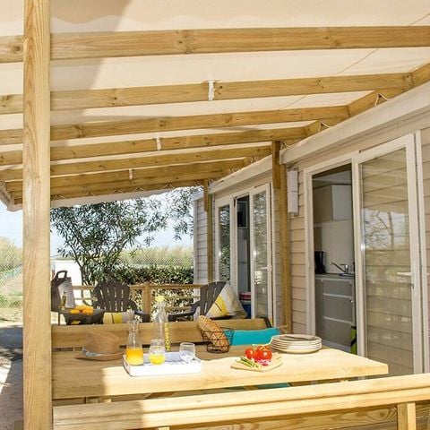 MOBILHOME 6 personnes - Mobil-home | Premium | 3 Ch. | 6 Pers. | Terrasse surélevée | Clim.