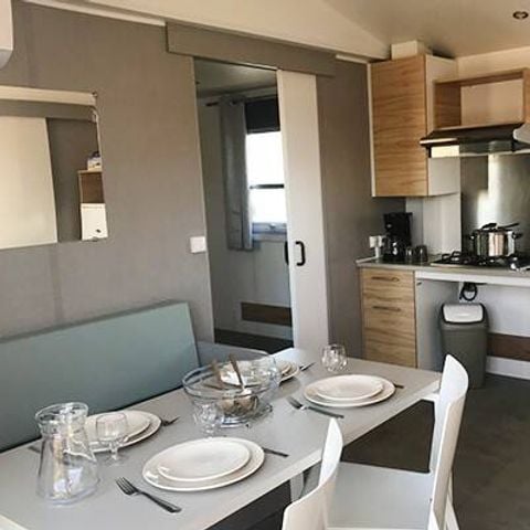 CASA MOBILE 4 persone - Casa mobile PMR | Comfort | 2 Camere da letto | 4 Persone | Terrazza rialzata | Aria condizionata.