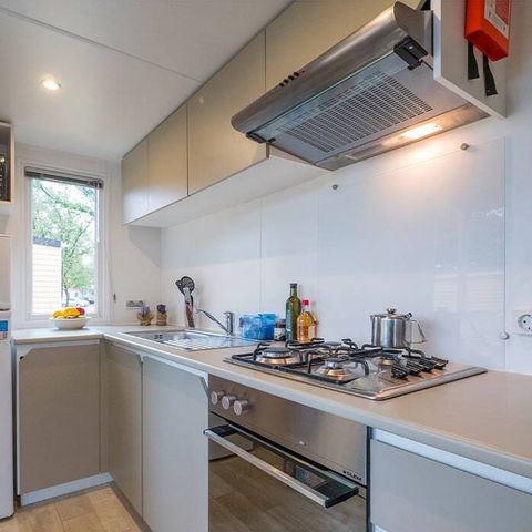 Mobilheim 5 personen - Mobilheim | Comfort | 2 Zi. | 5 Pers. | Erhöhte Terrasse | Clim.