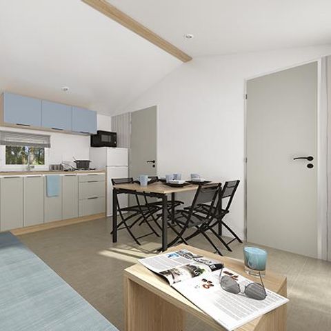 Mobilheim 4 personen - MOBILE HOME NIRVANA DUO 32m² mit halb überdachter Terrasse