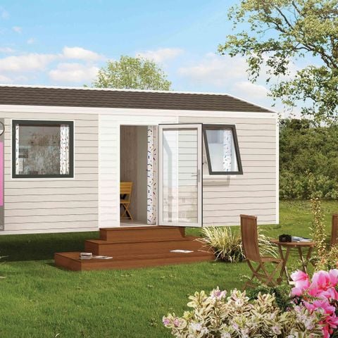 BUNGALOW 4 personnes - MOBILE HOME NIRVANA DUO 32m² avec terrasse semi couverte