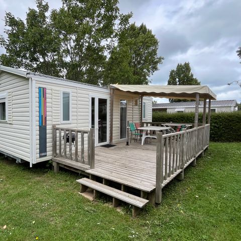 Mobilheim 4 personen - MOBILE HOME NIRVANA DUO 32m² mit halb überdachter Terrasse