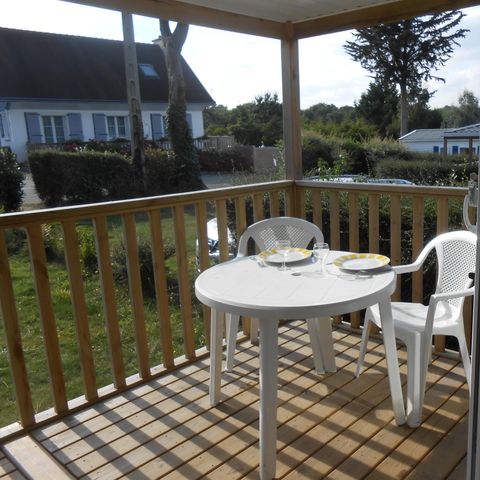 Mobilheim 4 personen - MOBILE HOME PANORAMA 25 M² mit überdachter Terrasse