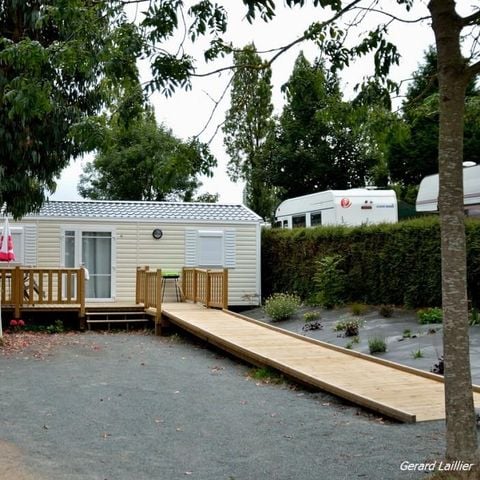 Mobilheim 4 personen - MOBILE - HOME - PMR - IBIZA 31 m² mit nicht überdachter Holzterrasse