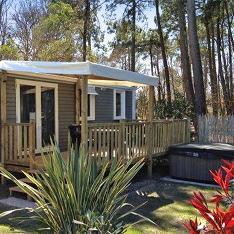 MOBILE HOME 6 people - Premium Exclusive | 3 Bedrooms | 6 Pers | Raised terrace | Jacuzzi | Air conditioning | TV