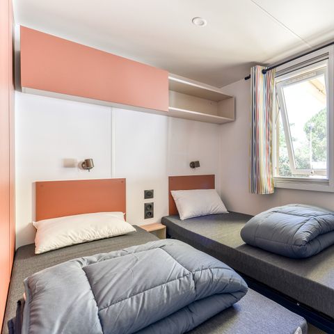 MOBILHOME 6 personas - Premium | 3 Dormitorios | 6 Pers | Terraza elevada | Aire acondicionado | TV