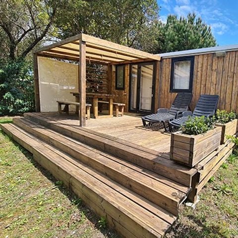 Stacaravan 6 personen - Premium | 3 slaapkamers | 6 pers | Overdekt terras | Airconditioning | TV
