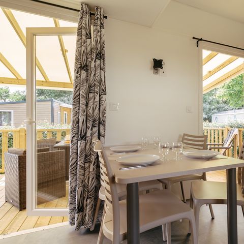 Mobilhome 6 personnes - Premium Azure | 2 Ch. | 4/6 Pers. | Terrasse surélevée | Clim.