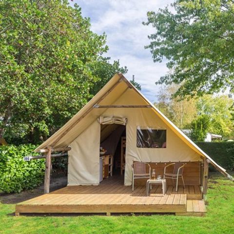 Tente en toile et en bois 4 personnes - Tente Eco Lodge | 2 Ch. | 3/4 Pers. | Sans SDB