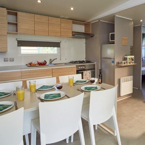 Mobilhome 6 personnes - Premium Azure | 3 Ch. | 6 Pers. | Terrasse surélevée | Clim.