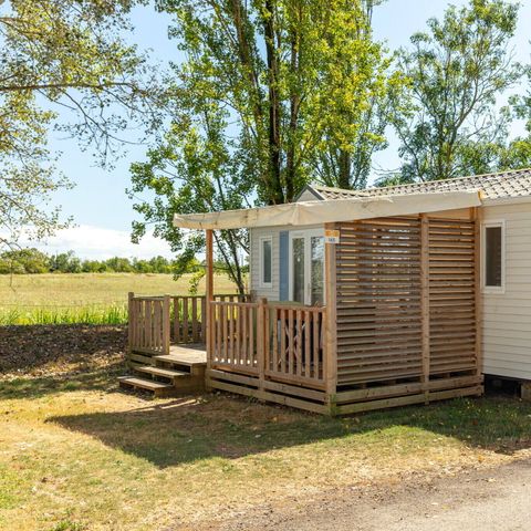 Mobilheim 4 Personen - Mobilheim | Classic | 2 Schlafz. | 4 Pers. | Überdachte Terrasse | 1 Bad