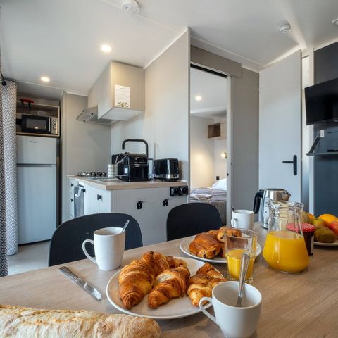 Mobilhome 6 personnes - Mobil-home | Comfort | 3 Ch. | 6 Pers. | Terrasse couverte | 1 SDB | Clim.