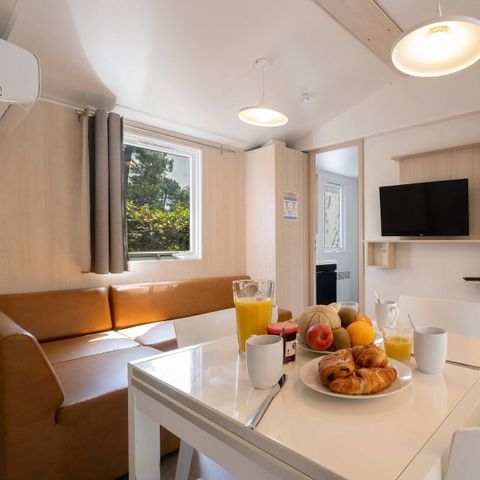 Stacaravan 4 personen - Stacaravan | Ultimate | 2 Slaapkamers | 4 Pers | Overdekt terras | 1 Badkamer | Airconditioning | TV