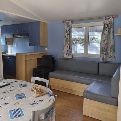 MOBILHOME 4 personas - 30m² - 2 habitaciones - n° 33 Terraza cubierta de SÁBADO a SÁBADO