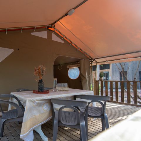 Tente en toile et en bois 5 personnes - Tente Maori.