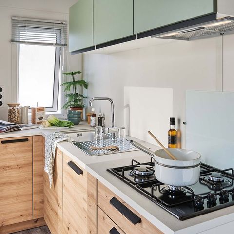 Stacaravan 6 personen - Bahia CONFORT heeft airconditioning...