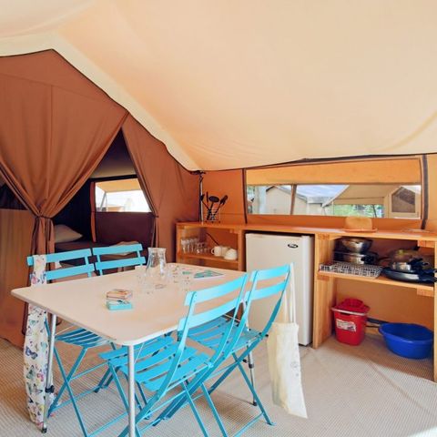 Tent van canvas en hout 4 personen - Ponza - geen sanitaire voorzieningen