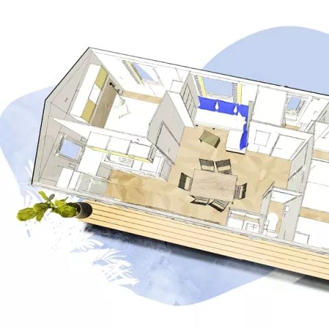 MOBILHOME 6 personnes - Bahia 4 Pièces 6 Personnes + TV