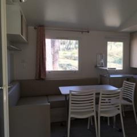 Stacaravan 6 personen - COQUELICOT 3 slaapkamers met airconditioning en TV