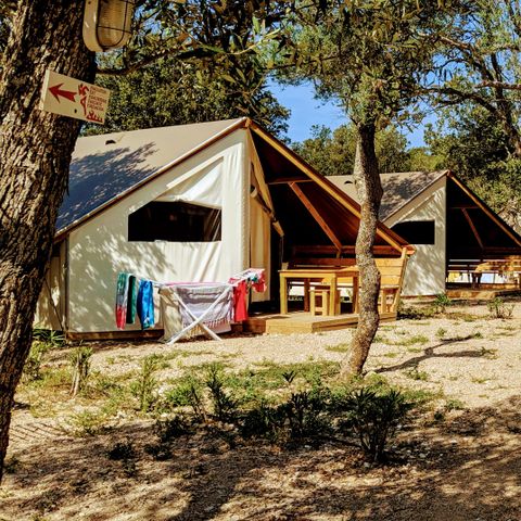 Bungalowzelt 4 personen - 2 Zimmer - ohne Sanitäranlagen