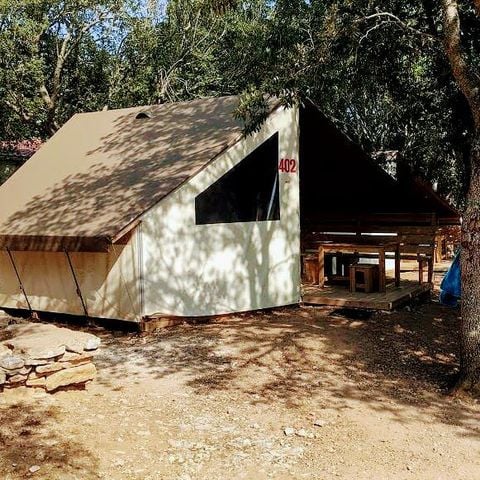 Glamping tent 4 persons - 2 rooms - No sanitary facilities