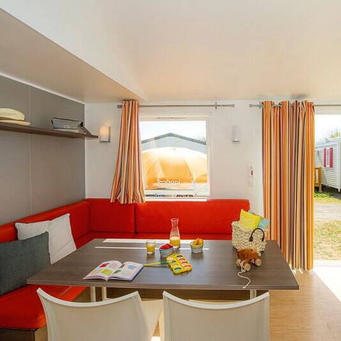 BUNGALOW 6 personas - Mobil-home | Confort | 3 Dormitorios | 6 Pers. | Terraza Individual | 1 Baño | Aire-con.