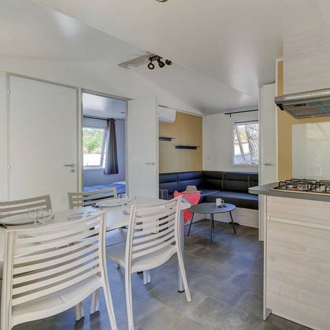 BUNGALOW 6 personas - Mobil-home | Confort | 2 Dormitorios | 4/6 Pers. | Terraza Individual | 1 Baño | Aire-con.