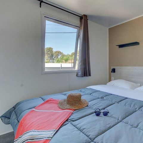 BUNGALOW 6 personas - Mobil-home | Confort | 2 Dormitorios | 4/6 Pers. | Terraza Individual | 1 Baño | Aire-con.