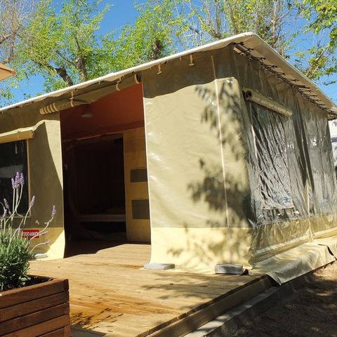 Bungalowtent 4 personen - LODGE CARAIBES - zonder sanitair