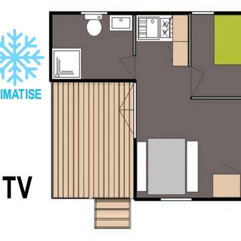 CHALET 2 personas - Chalet Classique 1 Chambre 2 Personnes Domingo