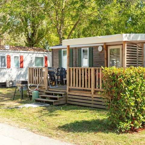 BUNGALOW 6 personnes - Mobil-home | Comfort | 3 Ch. | 6 Pers. | Terrasse surélevée | Clim.