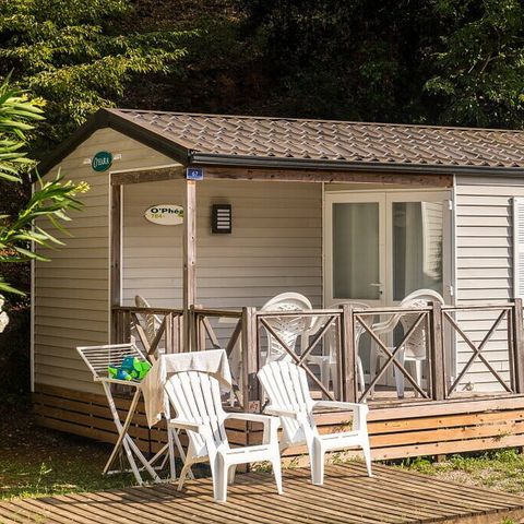 BUNGALOW 6 personnes - Mobil-home | Comfort | 2 Ch. | 4/6 Pers. | Terrasse simple | Clim.
