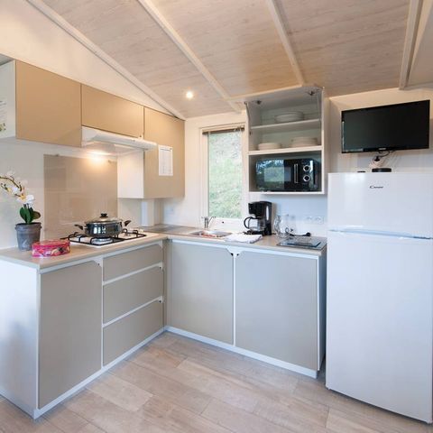 Stacaravan 6 personen - Stacaravan | Comfort | 3 Slaapkamers | 6 Pers | Enig terras | Airconditioning | TV